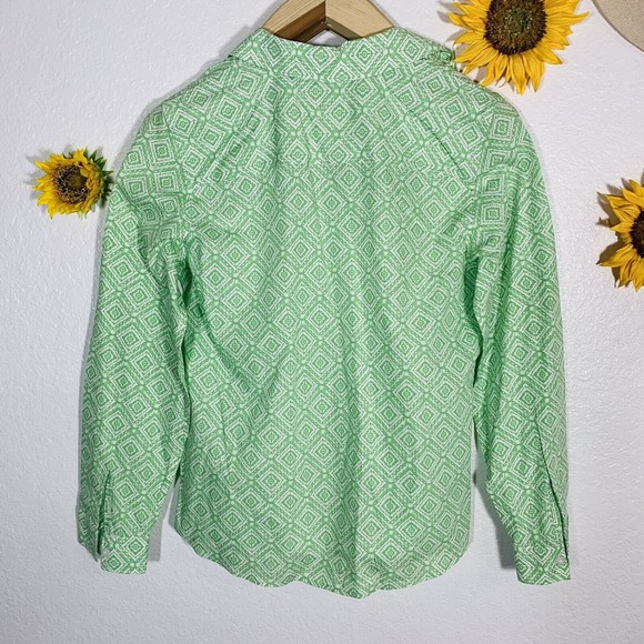 Chico’s Tribal Aztec Button No-iron Blouse Size 0 Or Small Women’s - Picture 9 of 16